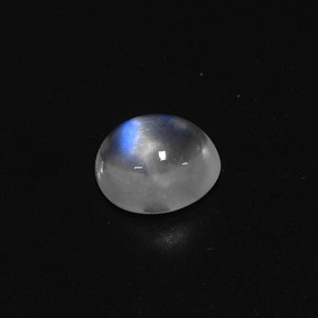 2.42 ct White Rainbow Moonstone Gemstone, Rainbow Moonstone Gem in Oval Cabochon Shape for Sale.