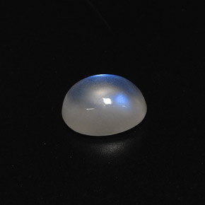 2.32 ct White Rainbow Moonstone Gemstone, Rainbow Moonstone Gem in Oval Cabochon Shape for Sale.