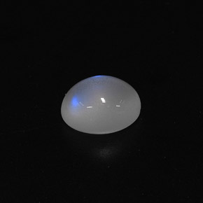 2.23 ct White Rainbow Moonstone Gemstone, Rainbow Moonstone Gem in Oval Cabochon Shape for Sale.