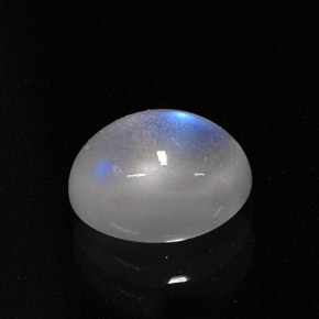 1.60 ct White Rainbow Moonstone Gemstone, Rainbow Moonstone Gem in Oval Cabochon Shape for Sale.