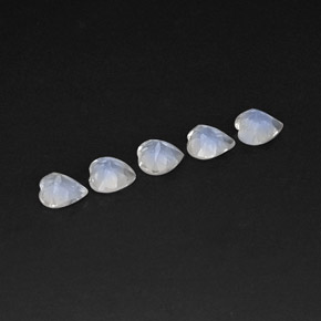 Rainbow Moonstone Gemstone in 5 x 5 mm (calibrated) Size for Sale, Rainbow Moonstone Stone in Blue White Color