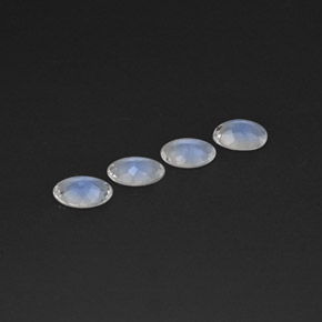 Rainbow Moonstone Gemstone in 5.7 x 3.9 mm Size for Sale, Rainbow Moonstone Stone in Blue White Color