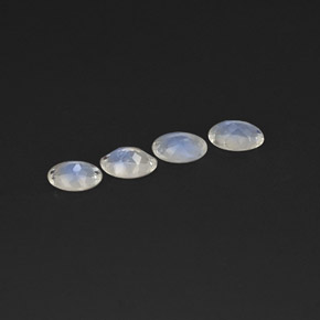 Rainbow Moonstone Gemstone in 5.7 x 3.9 mm Size for Sale, Rainbow Moonstone Stone in Blue White Color