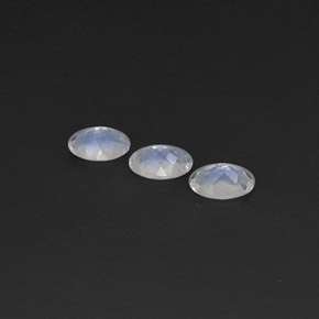 Rainbow Moonstone Gemstone in 5.5 x 4 mm Size for Sale, Rainbow Moonstone Stone in Blue White Color