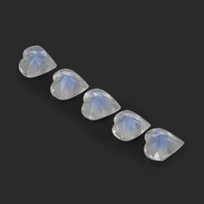 Rainbow Moonstone Gemstone in 5 x 4.7 mm Size for Sale, Rainbow Moonstone Stone in Blue White Color