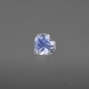 0.29 ct White Rainbow Moonstone Gemstone, Rainbow Moonstone Gem in Heart Facet Shape for Sale.