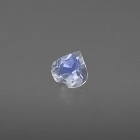 0.29 ct White Rainbow Moonstone Stone, Natural Rainbow Moonstone in Heart Facet Shape for Sale
