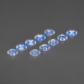 2.25 ct White Rainbow Moonstone Stone, Natural Rainbow Moonstone in Oval Facet Shape for Sale