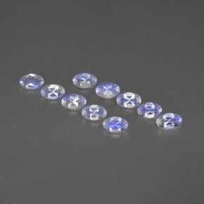 2.04 ct White Rainbow Moonstone Stone, Natural Rainbow Moonstone in Oval Facet Shape for Sale