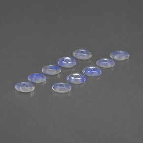 Rainbow Moonstone Gemstone in 5 x 3 mm (calibrated) Size for Sale, Rainbow Moonstone Stone in Blue White Color