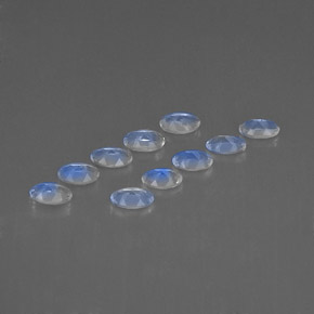 Rainbow Moonstone Gemstone in 5 x 3 mm (calibrated) Size for Sale, Rainbow Moonstone Stone in Blue White Color