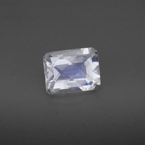 1.82 ct Blue Rainbow Moonstone Gemstone, Rainbow Moonstone Gem in Octagon Checkerboard Shape for Sale.