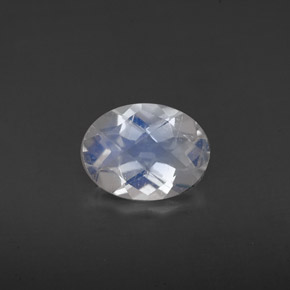 1.08 ct White Rainbow Moonstone Gemstone, Rainbow Moonstone Gem in Oval Checkerboard Shape for Sale.