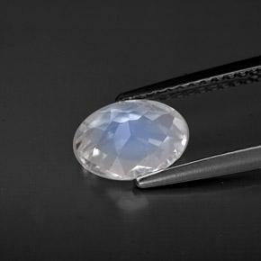 Rainbow Moonstone Gemstone in 8 x 6 mm (calibrated) Size for Sale, Rainbow Moonstone Stone in Blue White Color