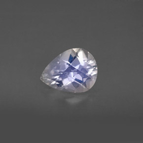 1.26 ct White Rainbow Moonstone Stone, Natural Rainbow Moonstone in Pear Checkerboard Shape for Sale