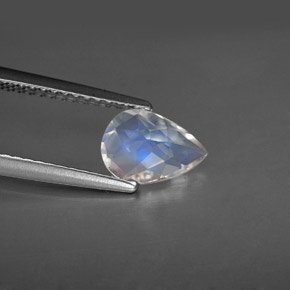Rainbow Moonstone Gemstone in 8 x 6 mm (calibrated) Size for Sale, Rainbow Moonstone Stone in Blue White Color