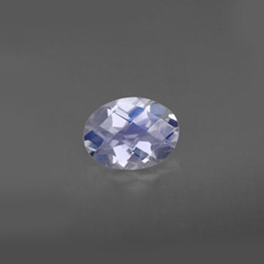 1.05 ct White Rainbow Moonstone Stone, Natural Rainbow Moonstone in Oval Checkerboard Shape for Sale