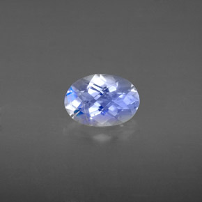 1.06 ct White Rainbow Moonstone Gemstone, Rainbow Moonstone Gem in Oval Checkerboard Shape for Sale.
