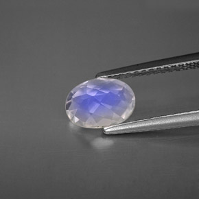 Rainbow Moonstone Gemstone in 8 x 6 mm (calibrated) Size for Sale, Rainbow Moonstone Stone in Blue White Color