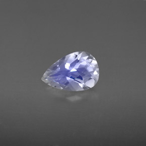 1.11 ct White Rainbow Moonstone Gemstone, Rainbow Moonstone Gem in Pear Checkerboard Shape for Sale.