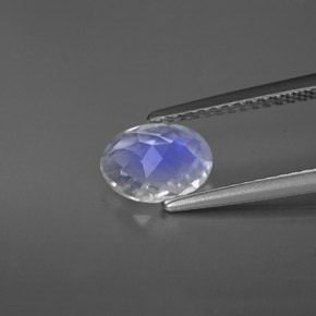 Rainbow Moonstone Gemstone in 8 x 6 mm (calibrated) Size for Sale, Rainbow Moonstone Stone in Blue White Color