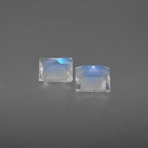 Rainbow Moonstone Gemstone in 5 x 5 mm (calibrated) Size for Sale, Rainbow Moonstone Stone in Blue White Color