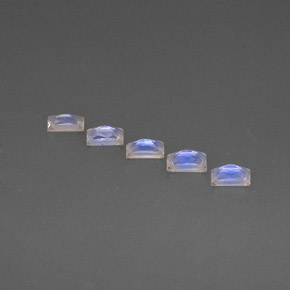 Rainbow Moonstone Gemstone in 5.1 x 3.1 mm Size for Sale, Rainbow Moonstone Stone in Blue White Color