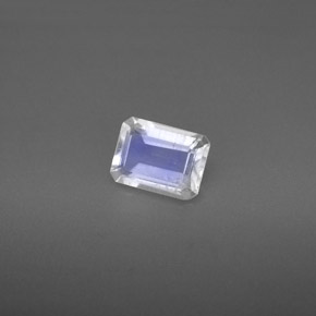 0.81 ct White Rainbow Moonstone Stone, Natural Rainbow Moonstone in Octagon Facet Shape for Sale