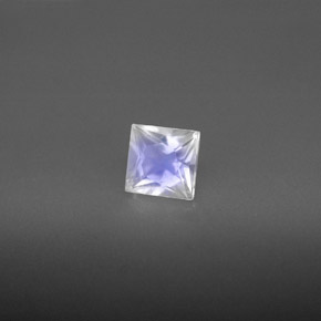 0.62 ct White Rainbow Moonstone Stone, Natural Rainbow Moonstone in Princess-Cut Shape for Sale