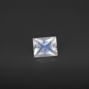 0.46 ct White Rainbow Moonstone Gemstone, Rainbow Moonstone Gem in Baguette / Scissor Cut Shape for Sale.