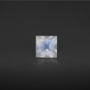 0.56 ct White Rainbow Moonstone Gemstone, Rainbow Moonstone Gem in Baguette / Scissor Cut Shape for Sale.