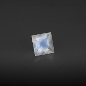 0.56 ct White Rainbow Moonstone Stone, Natural Rainbow Moonstone in Baguette / Scissor Cut Shape for Sale