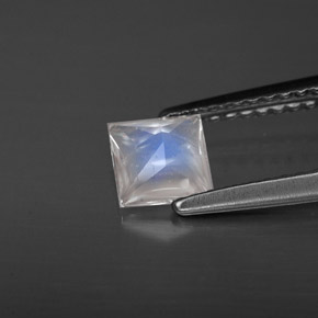 Rainbow Moonstone Gemstone in 5 x 5 mm (calibrated) Size for Sale, Rainbow Moonstone Stone in Blue White Color