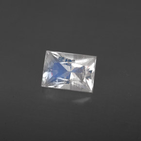0.64 ct White Rainbow Moonstone Stone, Natural Rainbow Moonstone in Baguette / Scissor Cut Shape for Sale