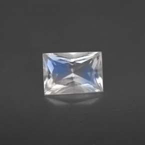 0.79 ct White Rainbow Moonstone Gemstone, Rainbow Moonstone Gem in Baguette / Scissor Cut Shape for Sale.