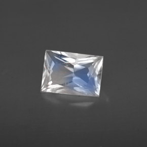 0.79 ct White Rainbow Moonstone Stone, Natural Rainbow Moonstone in Baguette / Scissor Cut Shape for Sale