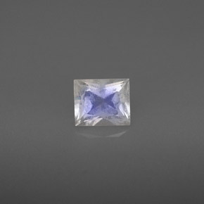0.83 ct White Rainbow Moonstone Gemstone, Rainbow Moonstone Gem in Baguette / Scissor Cut Shape for Sale.