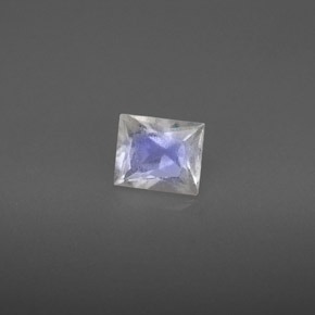 0.83 ct White Rainbow Moonstone Stone, Natural Rainbow Moonstone in Baguette / Scissor Cut Shape for Sale