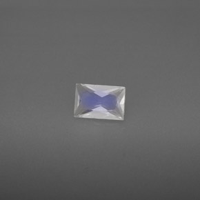 0.51 ct White Rainbow Moonstone Gemstone, Rainbow Moonstone Gem in Baguette / Scissor Cut Shape for Sale.
