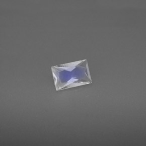 0.51 ct White Rainbow Moonstone Stone, Natural Rainbow Moonstone in Baguette / Scissor Cut Shape for Sale