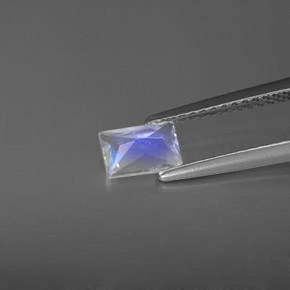 Rainbow Moonstone Gemstone in 6.1 x 4.1 mm Size for Sale, Rainbow Moonstone Stone in Blue White Color
