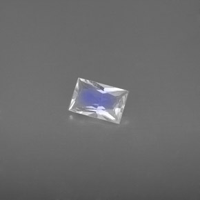 0.41 ct White Rainbow Moonstone Stone, Natural Rainbow Moonstone in Baguette / Scissor Cut Shape for Sale