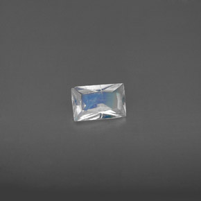 0.43 ct White Rainbow Moonstone Stone, Natural Rainbow Moonstone in Baguette / Scissor Cut Shape for Sale
