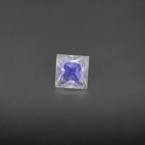 0.59 ct White Rainbow Moonstone Gemstone, Rainbow Moonstone Gem in Princess-Cut Shape for Sale.