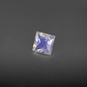 0.59 ct White Rainbow Moonstone Stone, Natural Rainbow Moonstone in Princess-Cut Shape for Sale
