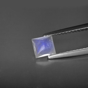 Rainbow Moonstone Gemstone in 5 x 5 mm (calibrated) Size for Sale, Rainbow Moonstone Stone in Blue White Color