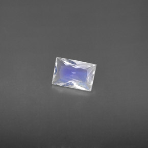 0.53 ct White Rainbow Moonstone Stone, Natural Rainbow Moonstone in Baguette / Scissor Cut Shape for Sale