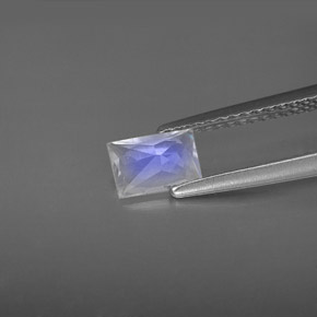 Rainbow Moonstone Gemstone in 6.3 x 4.3 mm Size for Sale, Rainbow Moonstone Stone in Blue White Color