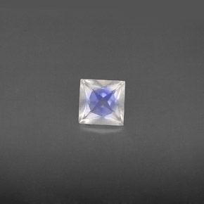 0.56 ct White Rainbow Moonstone Gemstone, Rainbow Moonstone Gem in Princess-Cut Shape for Sale.