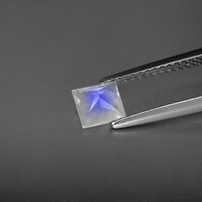 Rainbow Moonstone Gemstone in 5 x 5 mm (calibrated) Size for Sale, Rainbow Moonstone Stone in Blue White Color